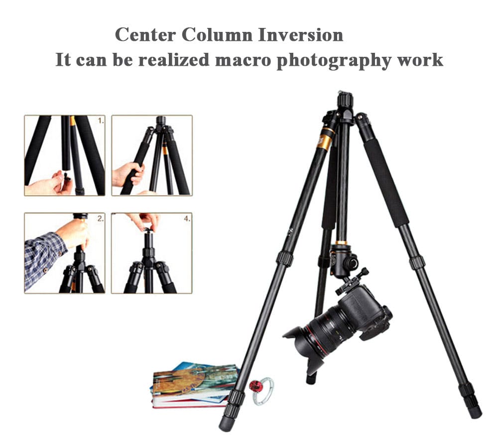 QZSD Q999 62.2 Inches Lightweight Tripod Monopod with 1/4 Screw- Black QZSD Q999 62.2 Inches Lightweight Tripod Monopod with 1/4 Screw- Black