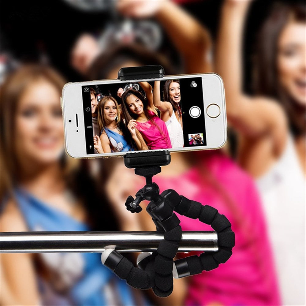 Phone General Sponge Octopus Tripod with Bluetooth Remote Control- Black Phone General Sponge Octopus Tripod with Bluetooth Remote Control- Black