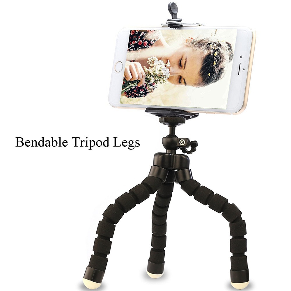 Phone General Sponge Octopus Tripod with Bluetooth Remote Control- Black Phone General Sponge Octopus Tripod with Bluetooth Remote Control- Black