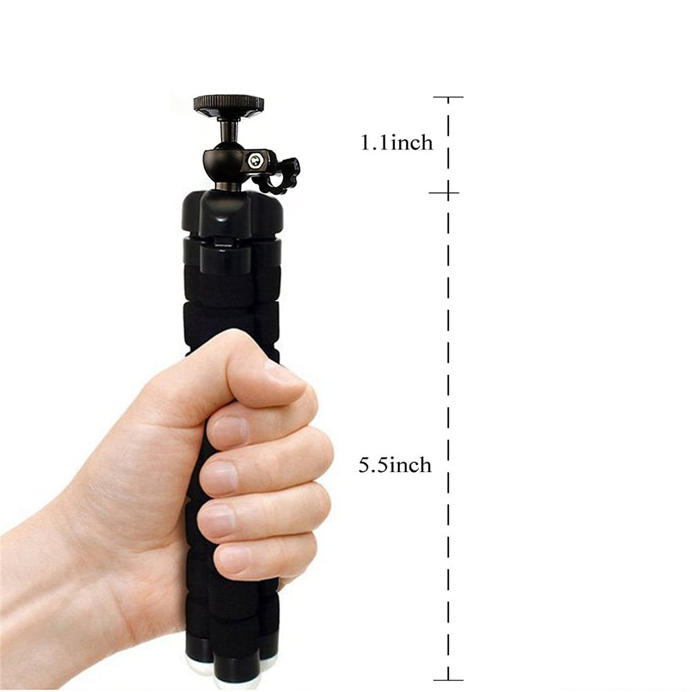 Phone General Sponge Octopus Tripod with Bluetooth Remote Control- Black Phone General Sponge Octopus Tripod with Bluetooth Remote Control- Black