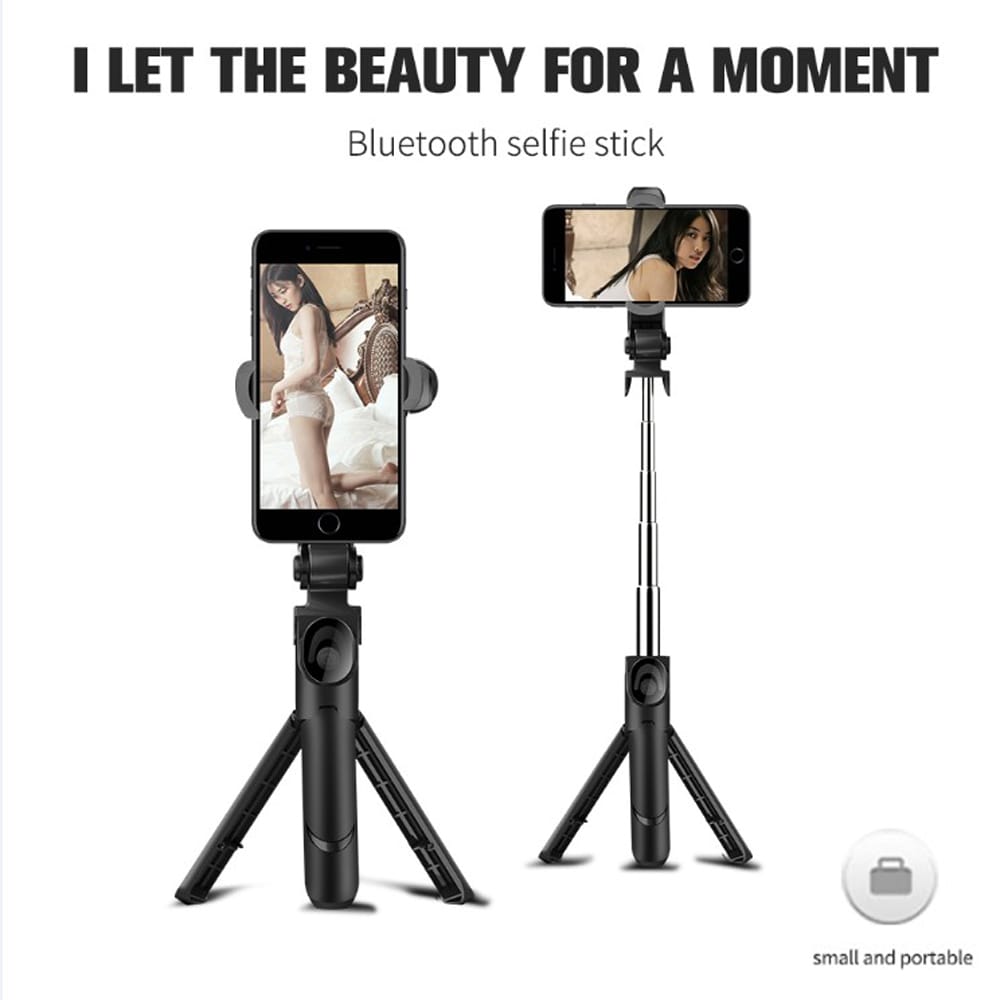 Portable Bluetooth Remote Control Tripod Monopod Handheld Selfie Stick for iPhone 8X- Black Portable Bluetooth Remote Control Tripod Monopod Handheld Selfie Stick for iPhone 8X- Black