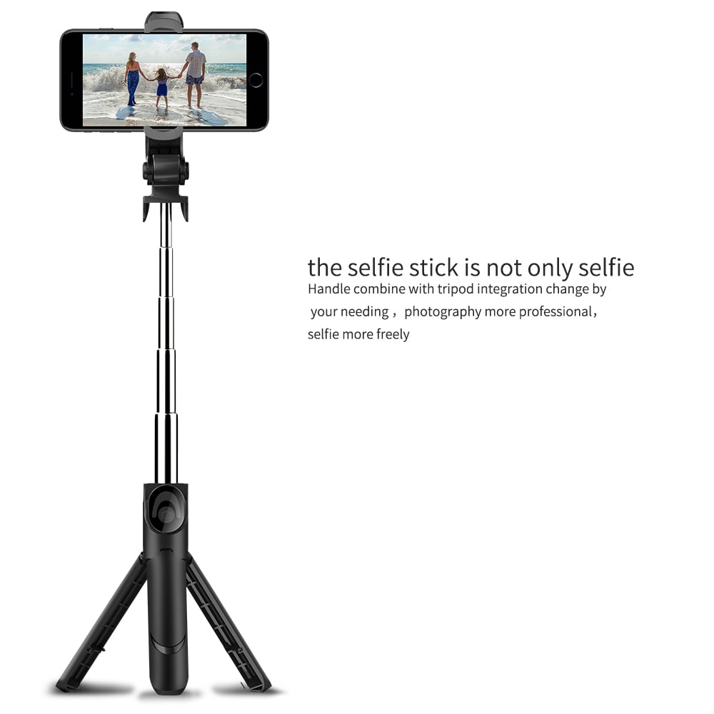 Portable Bluetooth Remote Control Tripod Monopod Handheld Selfie Stick for iPhone 8X- Black Portable Bluetooth Remote Control Tripod Monopod Handheld Selfie Stick for iPhone 8X- Black