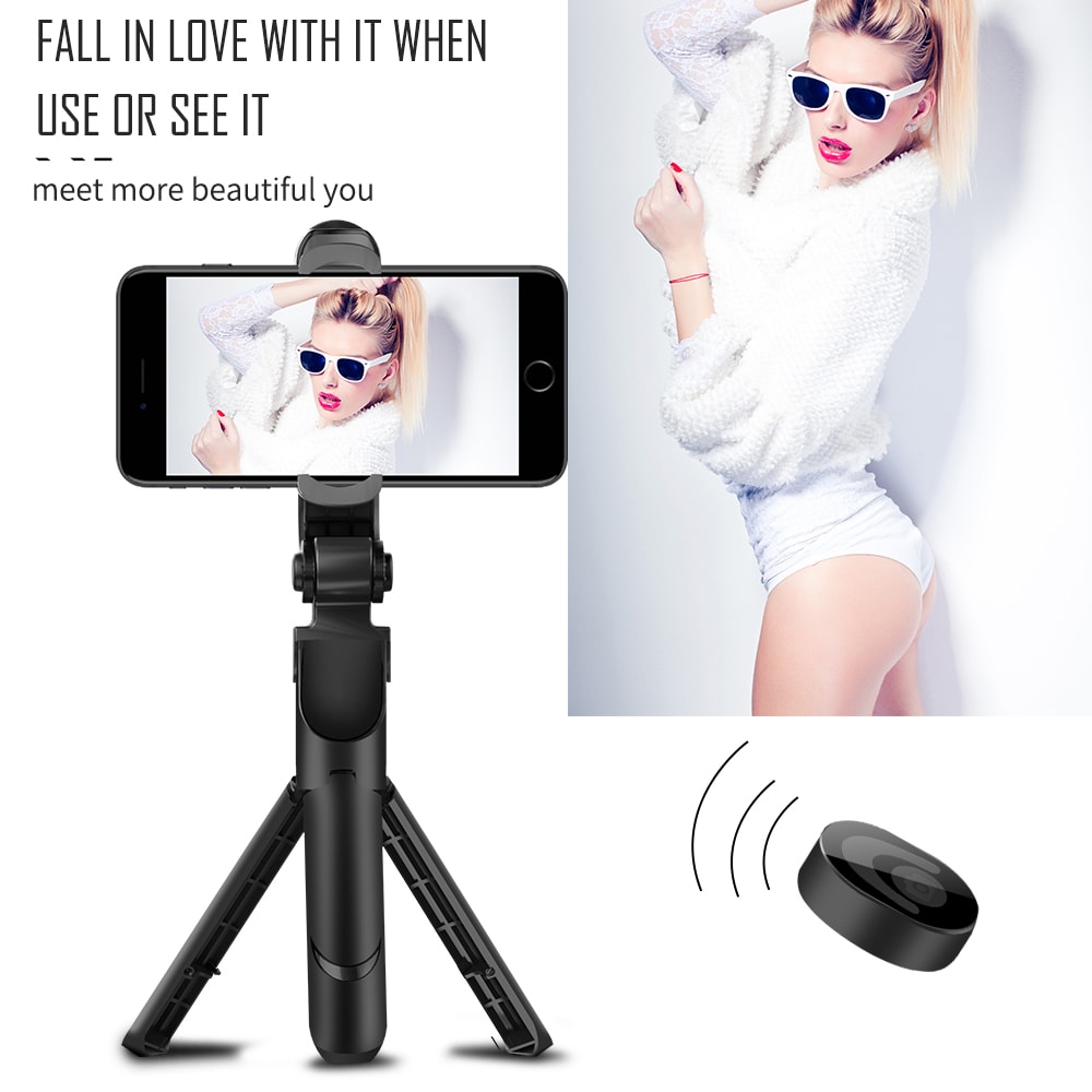 Portable Bluetooth Remote Control Tripod Monopod Handheld Selfie Stick for iPhone 8X- Black Portable Bluetooth Remote Control Tripod Monopod Handheld Selfie Stick for iPhone 8X- Black