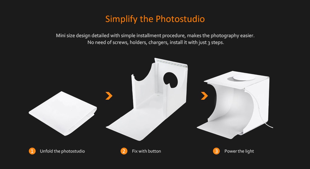 PULUZ Foldable Mini 2 LED Photography Light Box- Multi PULUZ Foldable Mini 2 LED Photography Light Box- Multi