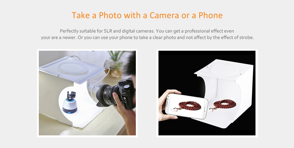 PULUZ Foldable Mini 2 LED Photography Light Box- Multi PULUZ Foldable Mini 2 LED Photography Light Box- Multi