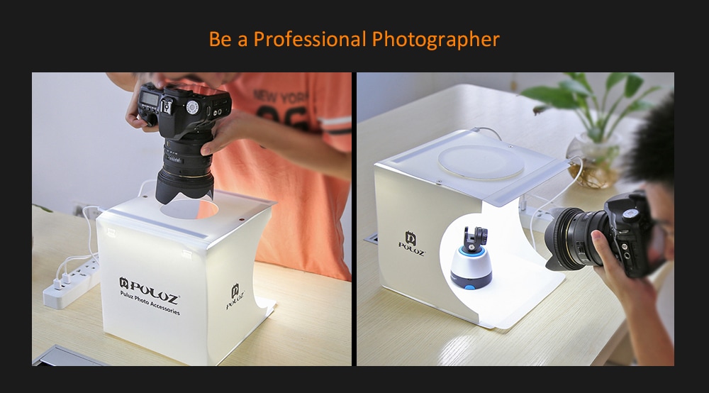 PULUZ Foldable Mini 2 LED Photography Light Box- Multi PULUZ Foldable Mini 2 LED Photography Light Box- Multi
