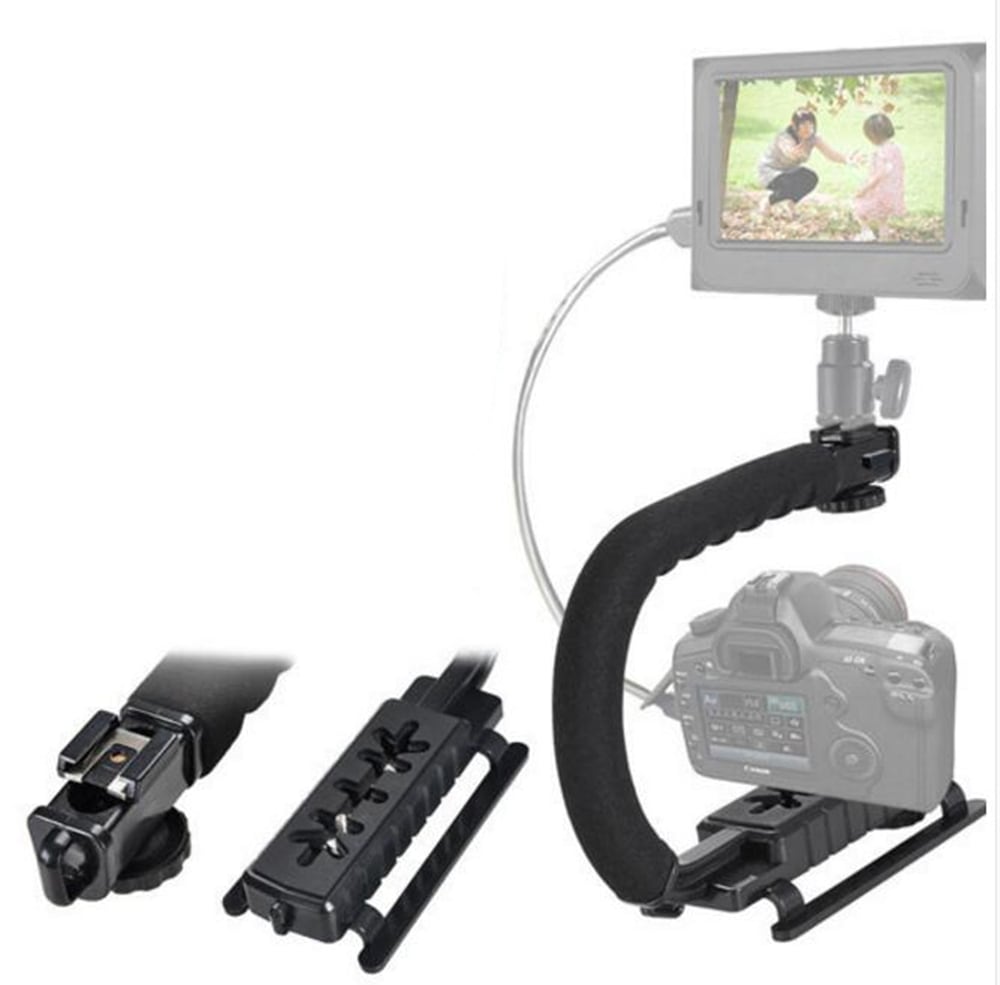 Photography Type U Bracket DV Hand Held Stabilizer- Black 1Pc Photography Type U Bracket DV Hand Held Stabilizer- Black 1Pc