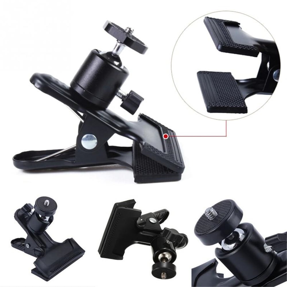 Universal Camera Photography Metal Clip Clamp Holder Mount with Standard- Black Universal Camera Photography Metal Clip Clamp Holder Mount with Standard- Black