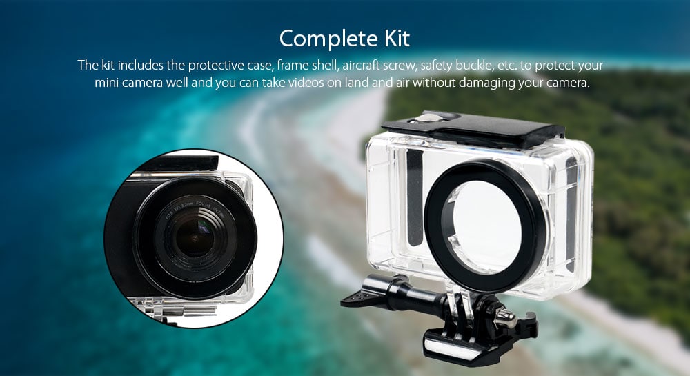 Sports Waterproof Frame Silicone Case Accessories for Xiaomi Mijia Camera - Black Regular Sports Waterproof Frame Silicone Case Accessories for Xiaomi Mijia Camera - Black Regular