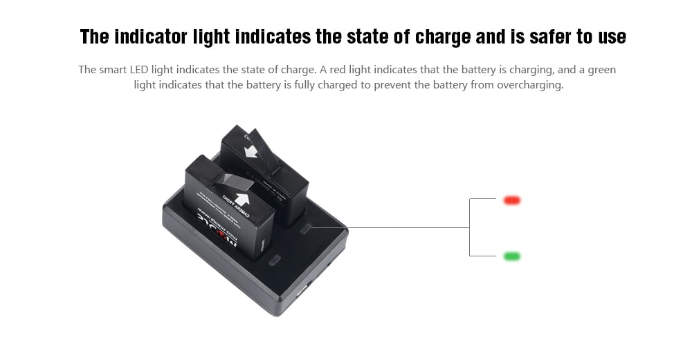 Original SJCAM Camera Battery Charger Dual-slot with Micro USB Cable for SJ8 Series Action Cameras- Black Original SJCAM Camera Battery Charger Dual-slot with Micro USB Cable for SJ8 Series Action Cameras- Black