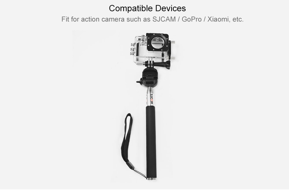 Original SJCAM Foldable Selfie Stick Camera Monopod with Adapter for GoPro Hero 4 / 3+ / 3 / 2 / 1 / SJ4000 / SJ5000 / SJ6000 Action Camera- Black Original SJCAM Foldable Selfie Stick Camera Monopod with Adapter for GoPro Hero 4 / 3+ / 3 / 2 / 1 / SJ4000 / SJ5000 / SJ6000 Action Camera- Black