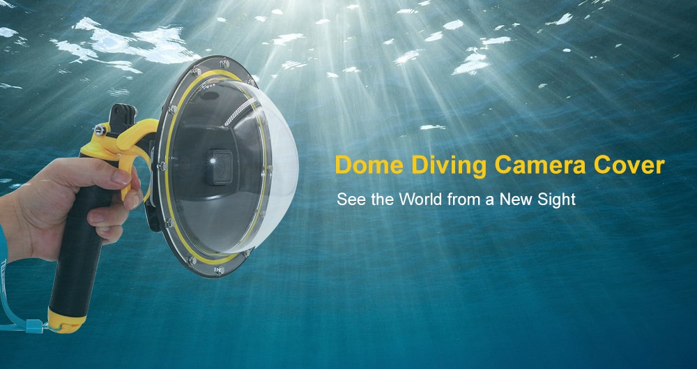 TELESIN GP - DMP - T05 Dome Diving Camera Cover Set for GoPro HERO5- Yellow TELESIN GP - DMP - T05 Dome Diving Camera Cover Set for GoPro HERO5- Yellow
