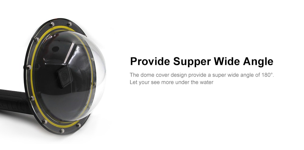 TELESIN GP - DMP - T05 Dome Diving Camera Cover Set for GoPro HERO5- Yellow TELESIN GP - DMP - T05 Dome Diving Camera Cover Set for GoPro HERO5- Yellow