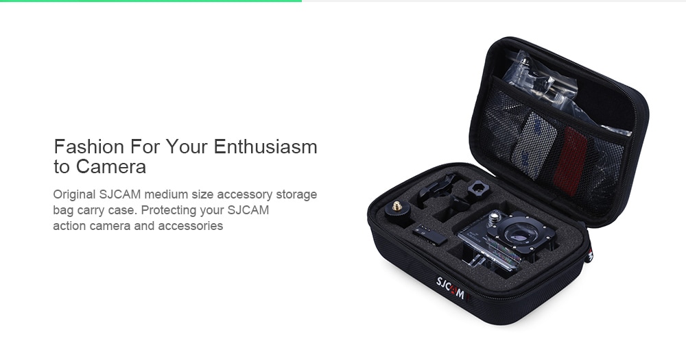 Original SJCAM Medium Size Accessory Protective Storage Bag Carry Case for SJCAM Action Camera- Black Original SJCAM Medium Size Accessory Protective Storage Bag Carry Case for SJCAM Action Camera- Black