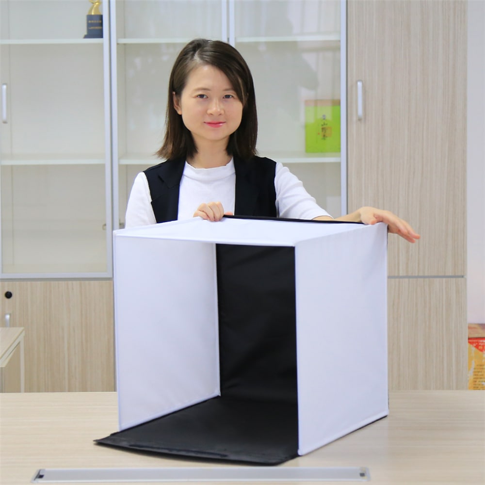 PULUZ 2 LED Light Photo Studio Lighting Tent Backdrop Cube Box- White PULUZ 2 LED Light Photo Studio Lighting Tent Backdrop Cube Box- White