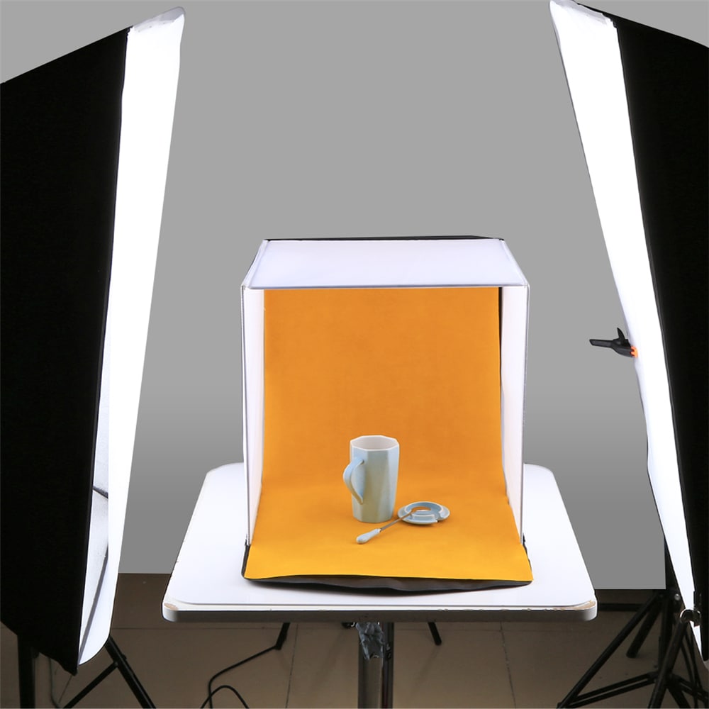 PULUZ 2 LED Light Photo Studio Lighting Tent Backdrop Cube Box- White PULUZ 2 LED Light Photo Studio Lighting Tent Backdrop Cube Box- White