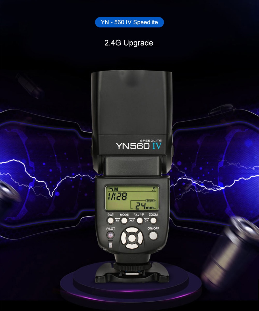 YONGNUO YN560 IV Universal External Speedlite Flashgun Master Flash for Canon / Nikon Digital SLR Cameras- Black YONGNUO YN560 IV Universal External Speedlite Flashgun Master Flash for Canon / Nikon Digital SLR Cameras- Black