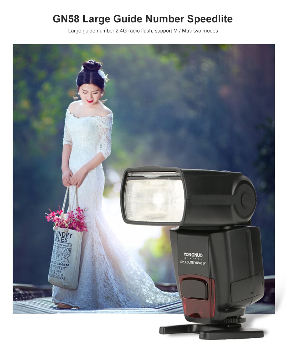YONGNUO YN560 IV Universal External Speedlite Flashgun Master Flash for Canon / Nikon Digital SLR Cameras- Black YONGNUO YN560 IV Universal External Speedlite Flashgun Master Flash for Canon / Nikon Digital SLR Cameras- Black