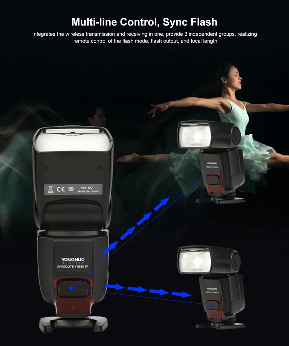 YONGNUO YN560 IV Universal External Speedlite Flashgun Master Flash for Canon / Nikon Digital SLR Cameras- Black YONGNUO YN560 IV Universal External Speedlite Flashgun Master Flash for Canon / Nikon Digital SLR Cameras- Black