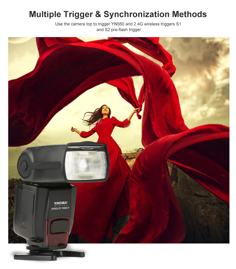 YONGNUO YN560 IV Universal External Speedlite Flashgun Master Flash for Canon / Nikon Digital SLR Cameras- Black YONGNUO YN560 IV Universal External Speedlite Flashgun Master Flash for Canon / Nikon Digital SLR Cameras- Black
