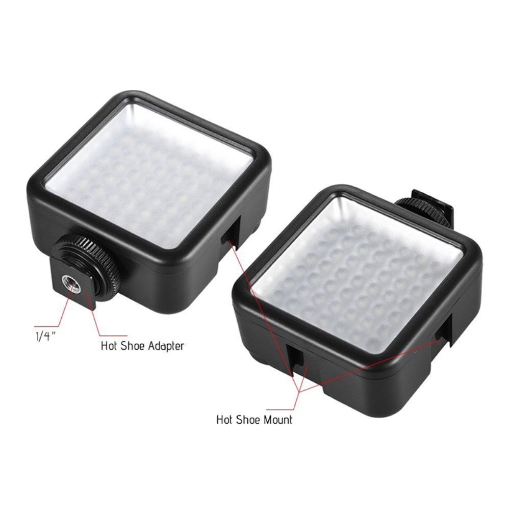 W49 Mini Interlock Camera LED Panel Light Dimmable Camcorder Video Lighting With Shoe Mount Adapter for Canon Nikon Sony- Black W49 Mini Interlock Camera LED Panel Light Dimmable Camcorder Video Lighting With Shoe Mount Adapter for Canon Nikon Sony- Black