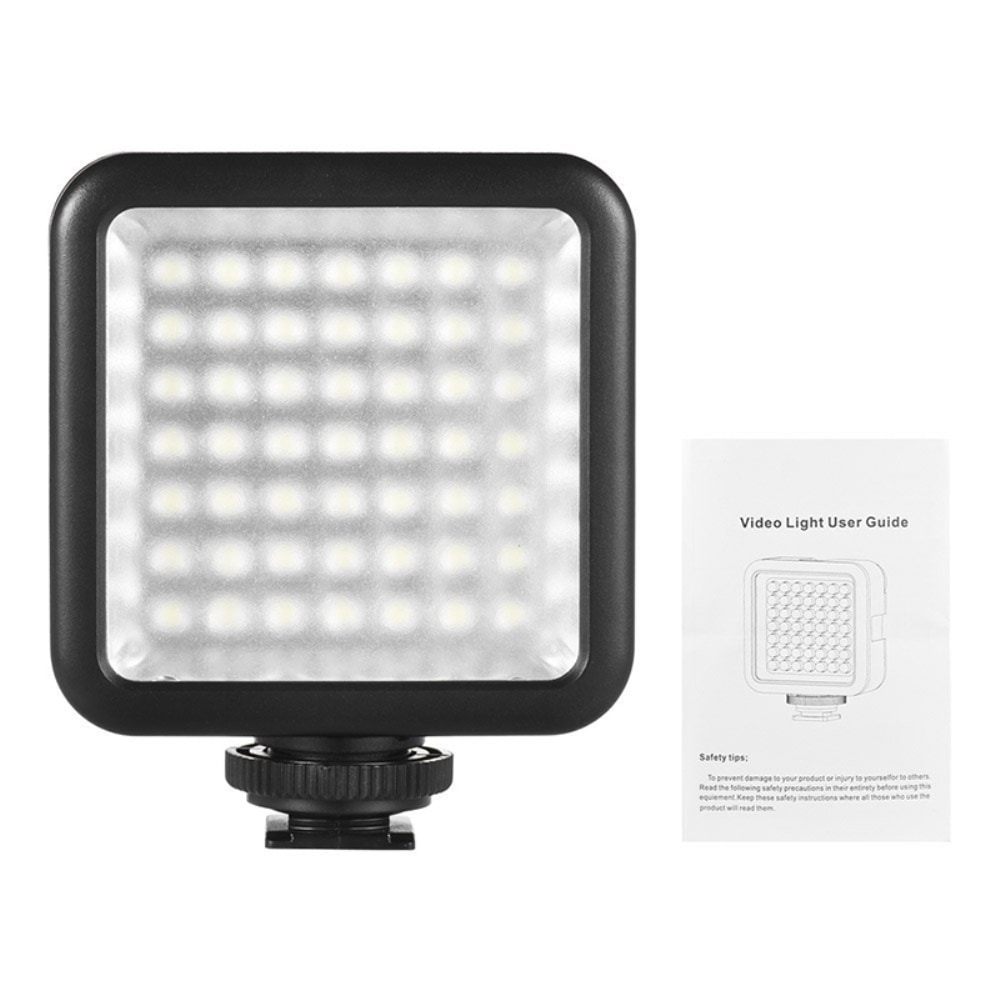 W49 Mini Interlock Camera LED Panel Light Dimmable Camcorder Video Lighting With Shoe Mount Adapter for Canon Nikon Sony- Black W49 Mini Interlock Camera LED Panel Light Dimmable Camcorder Video Lighting With Shoe Mount Adapter for Canon Nikon Sony- Black