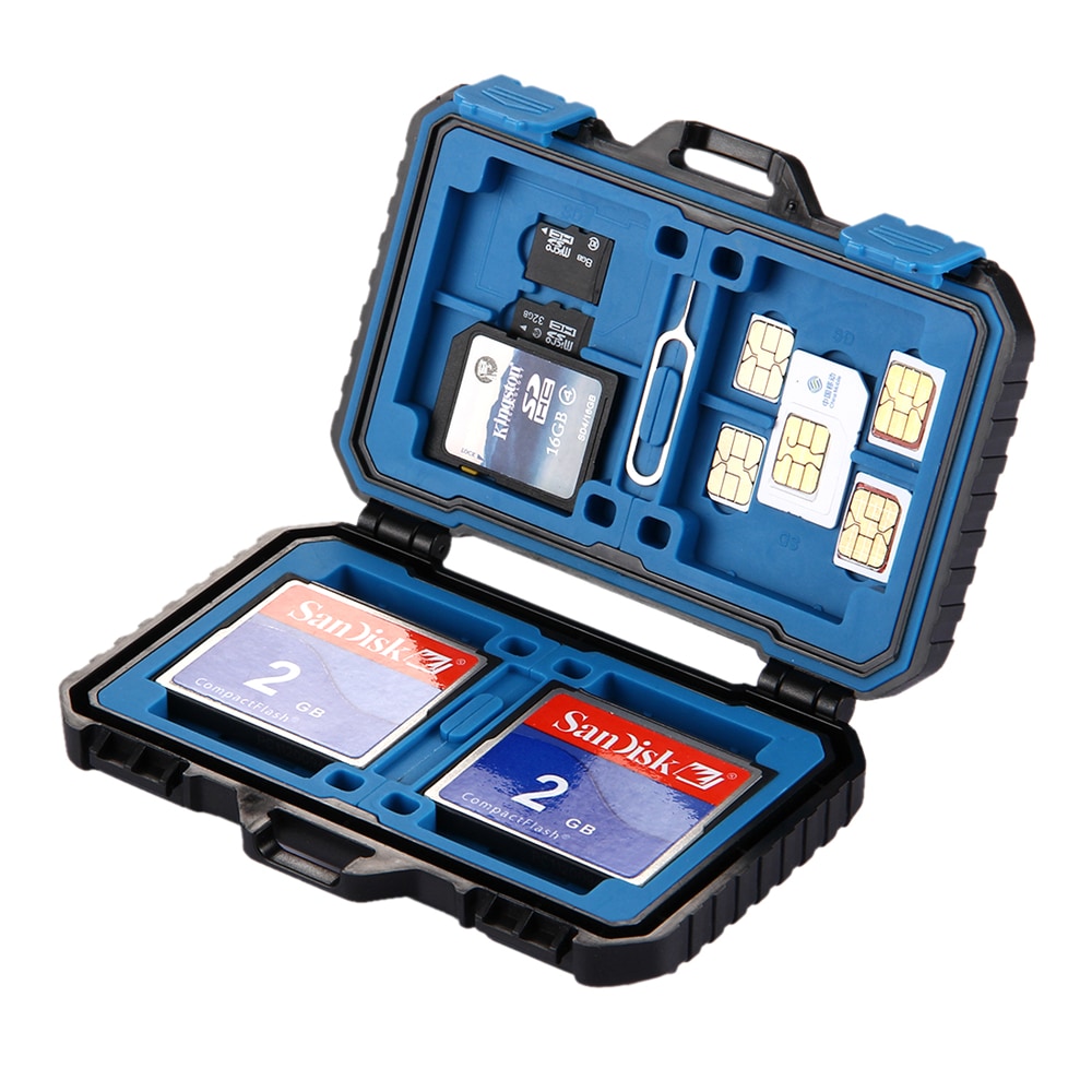 PULUZ Water-Resistant Micro SD CF TF Holder Stocker Storage Box- Black PULUZ Water-Resistant Micro SD CF TF Holder Stocker Storage Box- Black