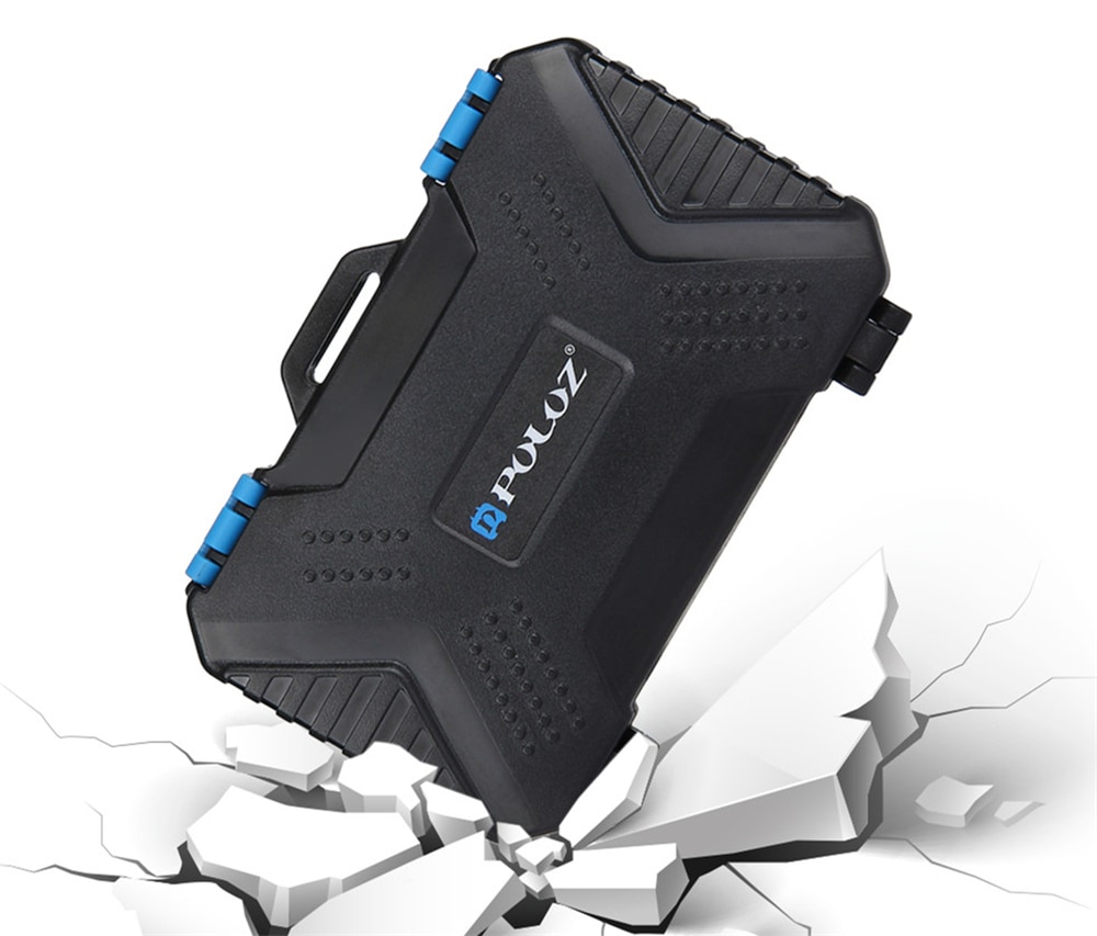 PULUZ Water-Resistant Micro SD CF TF Holder Stocker Storage Box- Black PULUZ Water-Resistant Micro SD CF TF Holder Stocker Storage Box- Black