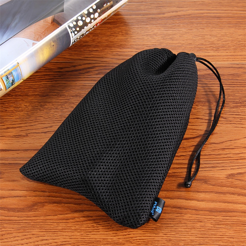 PULUZ Nylon Mesh Storage Bag Pouch Stay Cord for GoPro HERO5 4 3+ 3 2 1- Black PULUZ Nylon Mesh Storage Bag Pouch Stay Cord for GoPro HERO5 4 3+ 3 2 1- Black