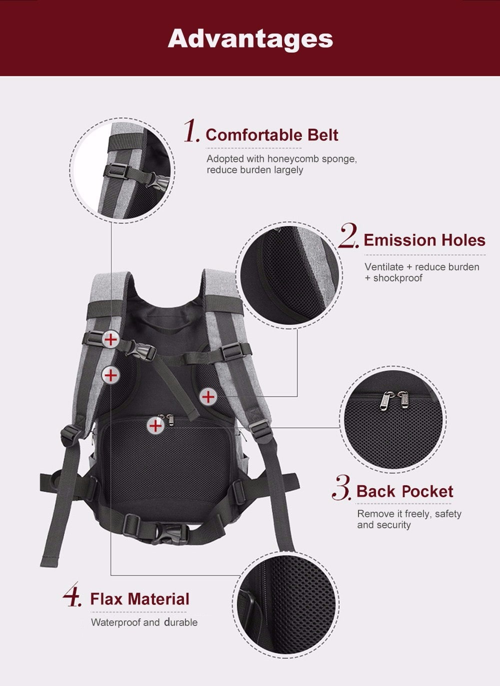 PROWELL DC21439 DSLR Camera Photography Backpack- Gray PROWELL DC21439 DSLR Camera Photography Backpack- Gray