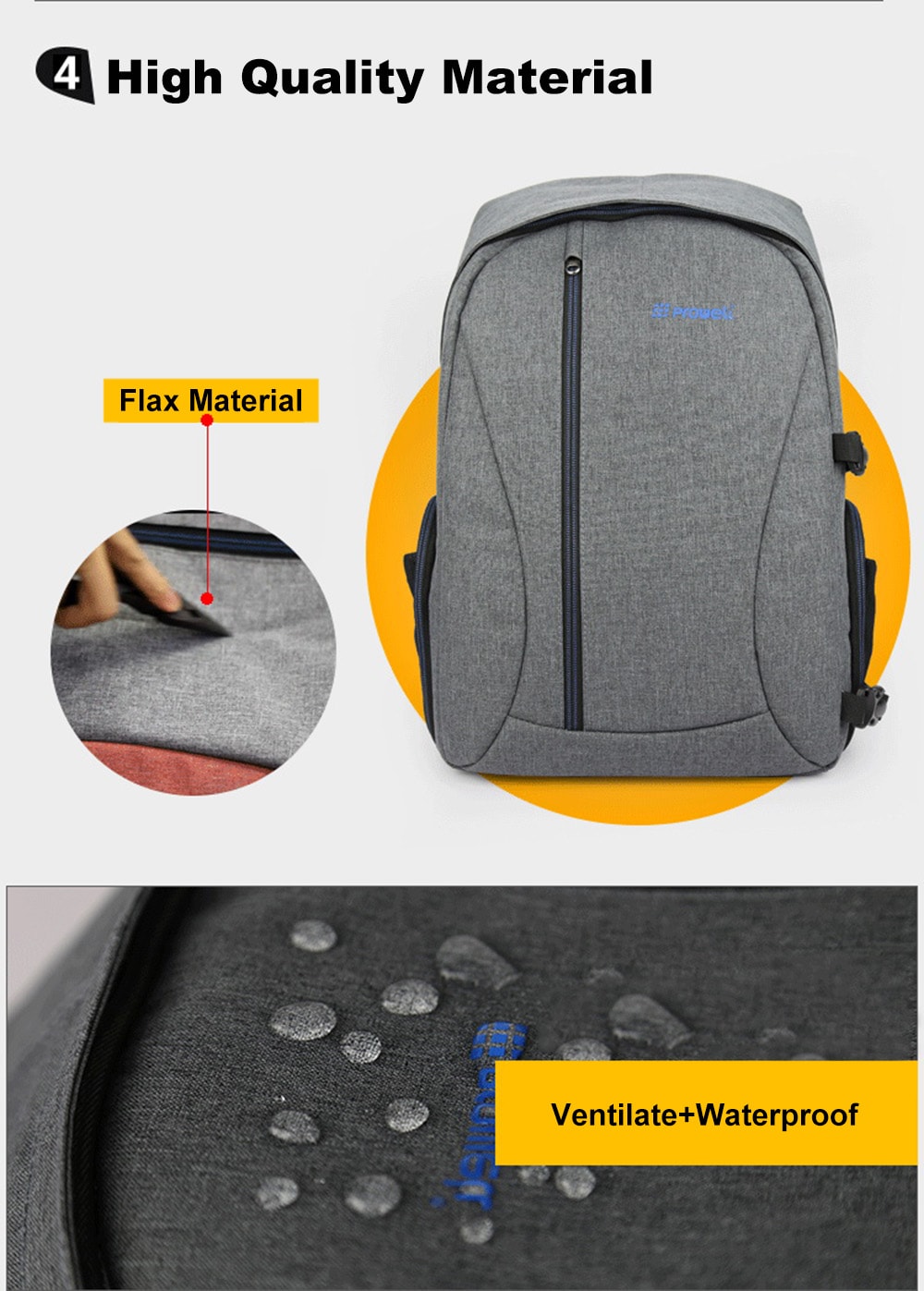 PROWELL DC21439 DSLR Camera Photography Backpack- Gray PROWELL DC21439 DSLR Camera Photography Backpack- Gray