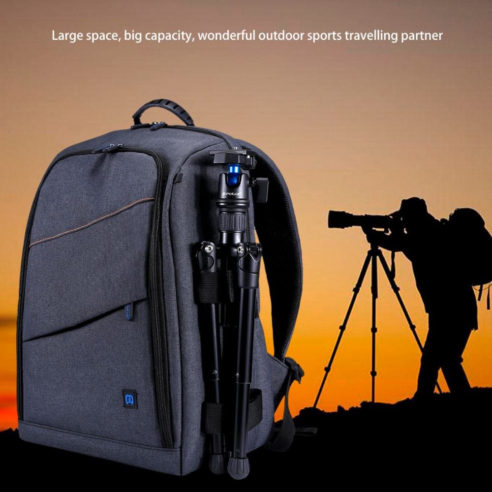 PULUZ PU5011 Outdoor Portable Waterproof Dual Shoulders Backpack Camera Bag- Blue Gray PULUZ PU5011 Outdoor Portable Waterproof Dual Shoulders Backpack Camera Bag- Blue Gray