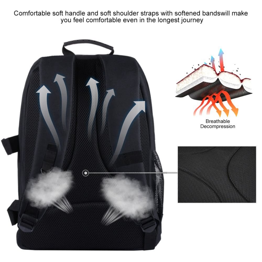 PULUZ PU5011 Outdoor Portable Waterproof Dual Shoulders Backpack Camera Bag- Blue Gray PULUZ PU5011 Outdoor Portable Waterproof Dual Shoulders Backpack Camera Bag- Blue Gray