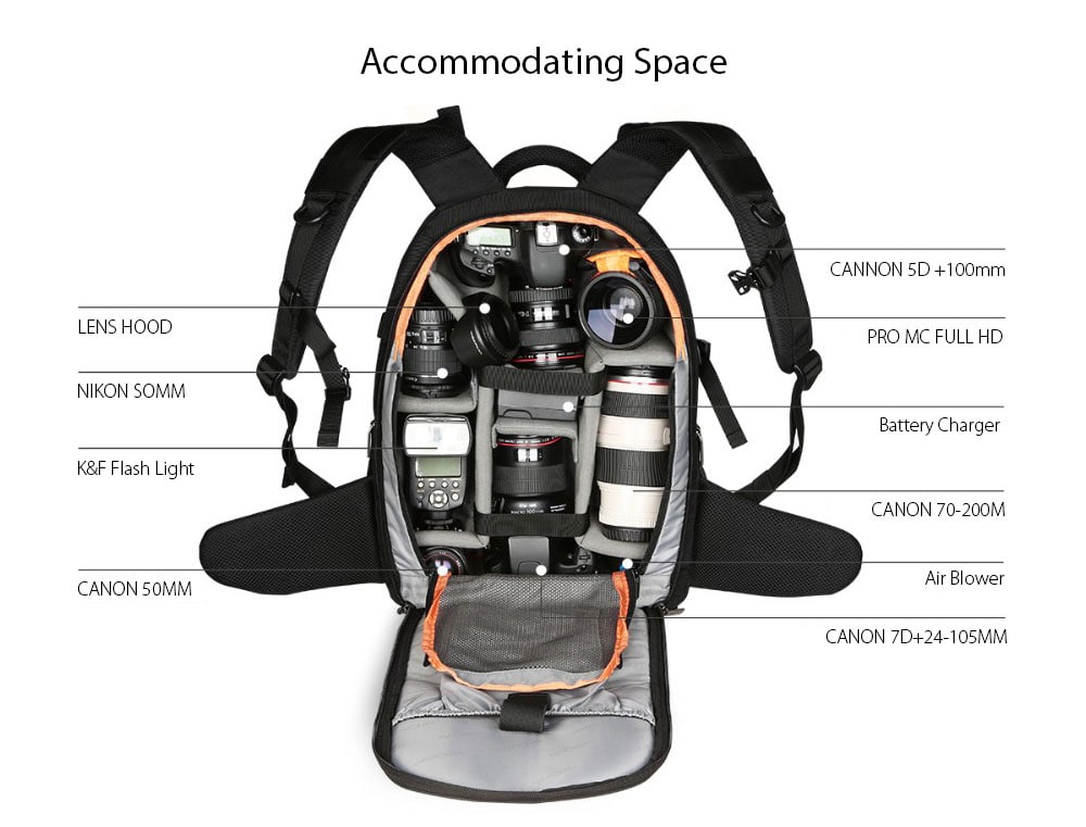 Waterproof Multifunctional DSLR Camera Video Shoulder Bag for Photographer- Multi-C Waterproof Multifunctional DSLR Camera Video Shoulder Bag for Photographer- Multi-C