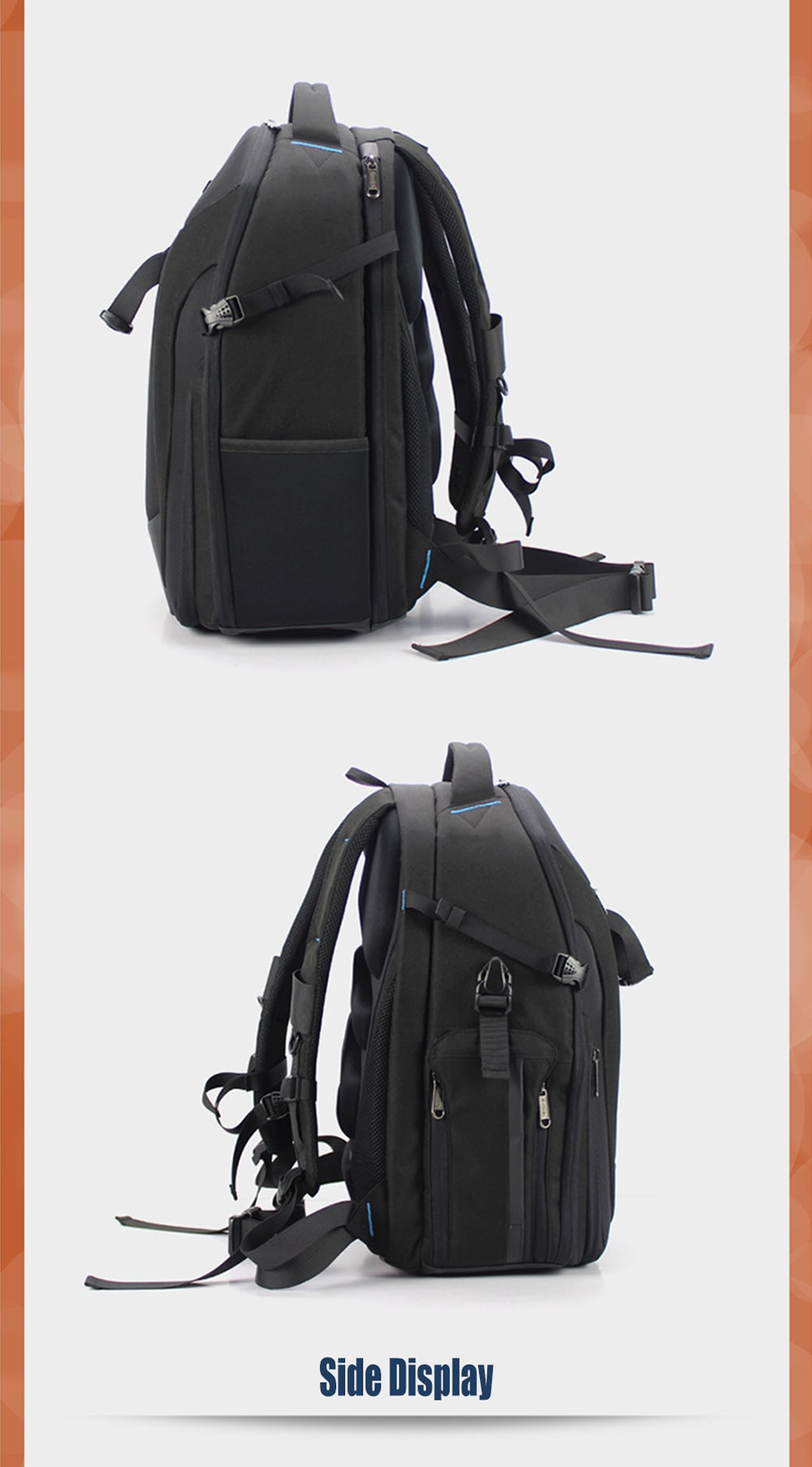 PROWELL DC21948 DSLR Camera Photography Backpack- Black PROWELL DC21948 DSLR Camera Photography Backpack- Black