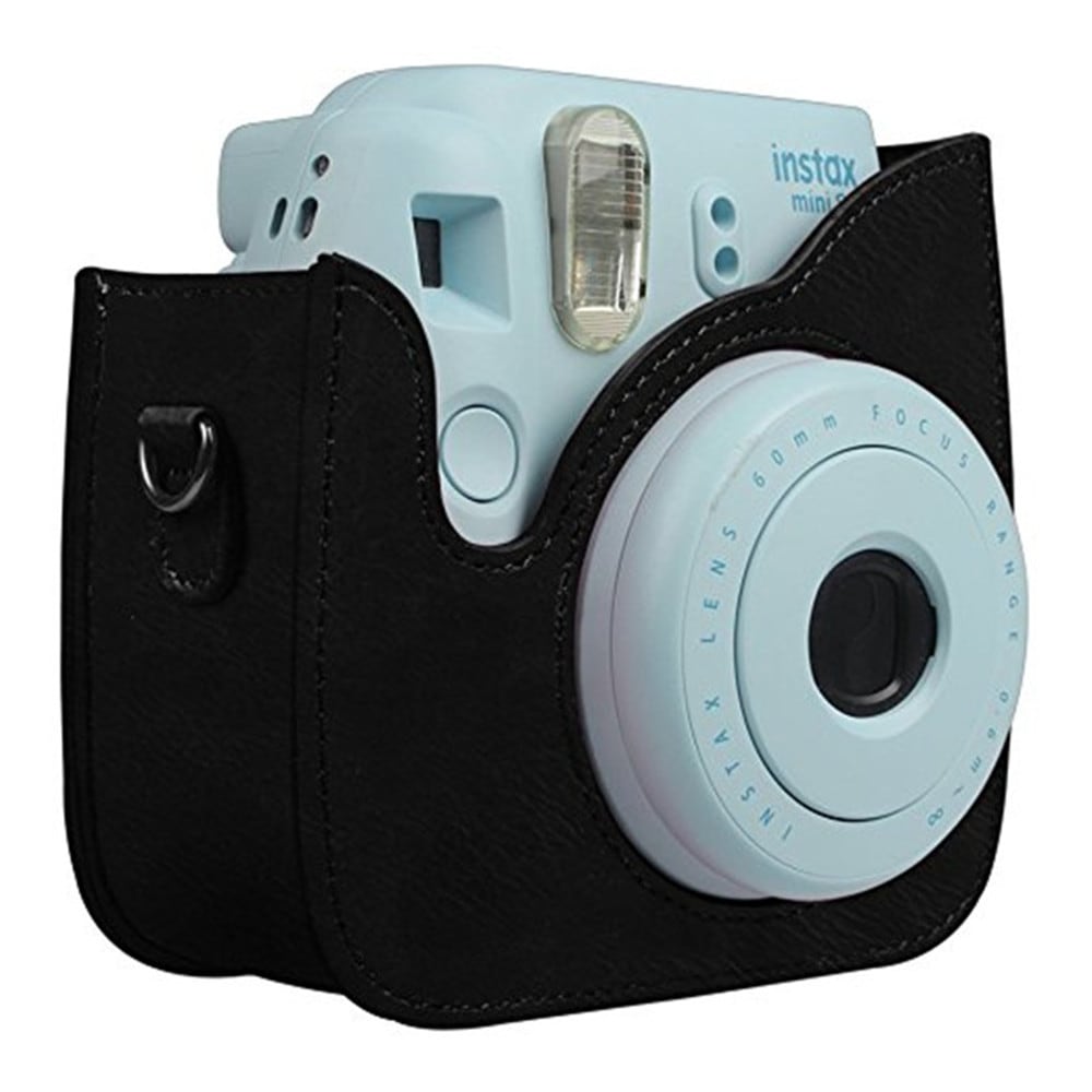 Protective Case for Fujifilm Instax Mini 8 Mini 8+ Mini 9 Instant Camera Premium Vegan Leather Bag Cover with Removable- Black Protective Case for Fujifilm Instax Mini 8 Mini 8+ Mini 9 Instant Camera Premium Vegan Leather Bag Cover with Removable- Black