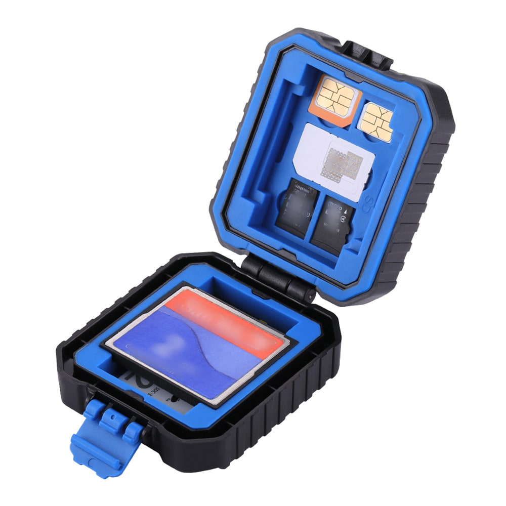 PULUZ Waterproof Micro SD CF TF Holder Stocker Storage Box Memory Card Case- Black PULUZ Waterproof Micro SD CF TF Holder Stocker Storage Box Memory Card Case- Black