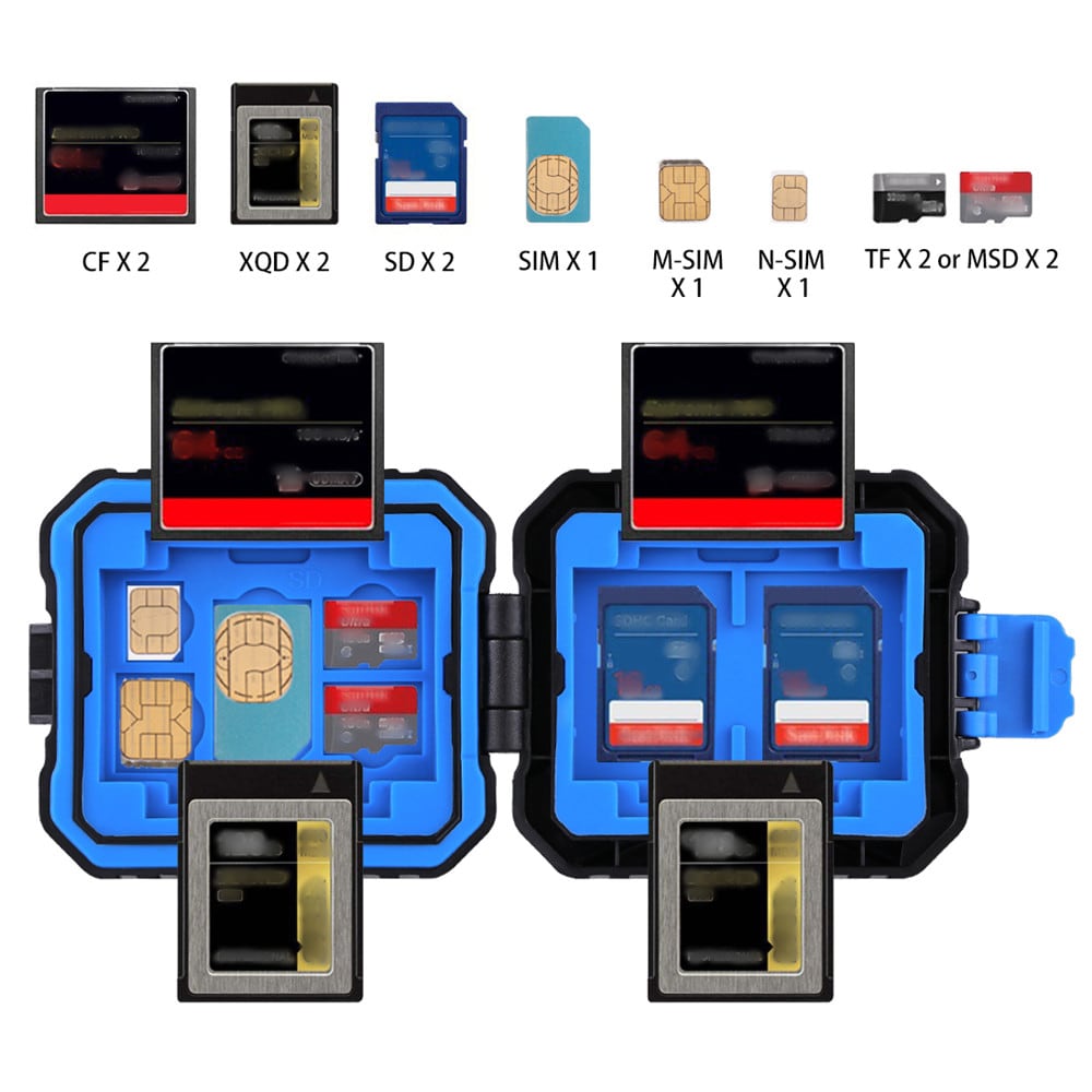 PULUZ Waterproof Micro SD CF TF Holder Stocker Storage Box Memory Card Case- Black PULUZ Waterproof Micro SD CF TF Holder Stocker Storage Box Memory Card Case- Black