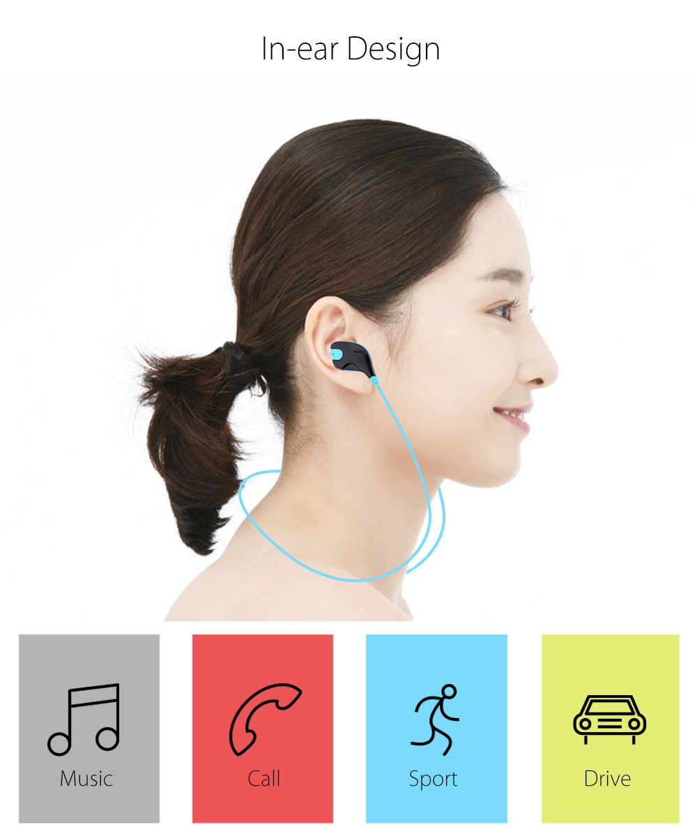 QY7S Wireless Bluetooth V4.1 Sport Earphones Headphones- Green QY7S Wireless Bluetooth V4.1 Sport Earphones Headphones- Green
