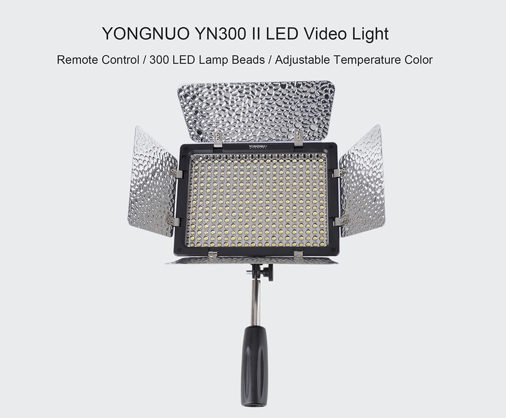YONGNUO YN300 II LED Video Light with Remote Controller for Camera Camcorder Adjustable Color Temperature- Black YONGNUO YN300 II LED Video Light with Remote Controller for Camera Camcorder Adjustable Color Temperature- Black