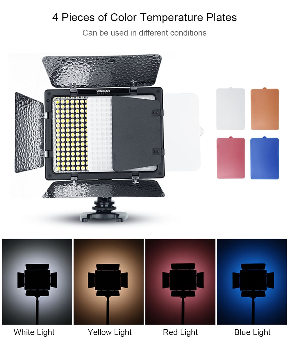 YONGNUO YN300 II LED Video Light with Remote Controller for Camera Camcorder Adjustable Color Temperature- Black YONGNUO YN300 II LED Video Light with Remote Controller for Camera Camcorder Adjustable Color Temperature- Black