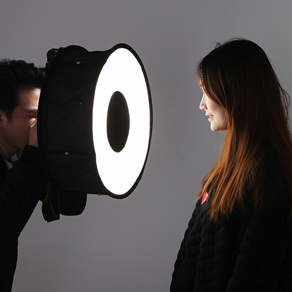 PULUZ 45cm Ring Softbox Speedlight Round Style Flash Light Shoot Soft box- Black PULUZ 45cm Ring Softbox Speedlight Round Style Flash Light Shoot Soft box- Black