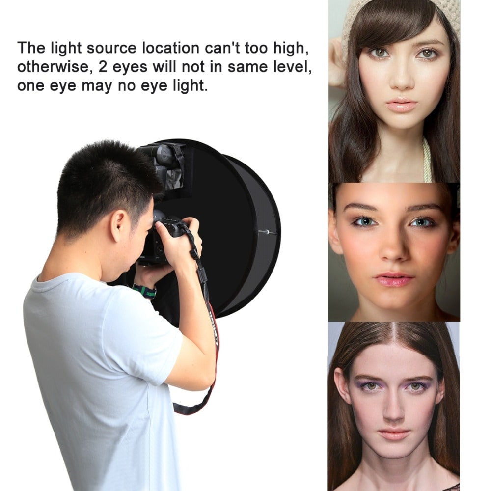 PULUZ 45cm Ring Softbox Speedlight Round Style Flash Light Shoot Soft box- Black PULUZ 45cm Ring Softbox Speedlight Round Style Flash Light Shoot Soft box- Black