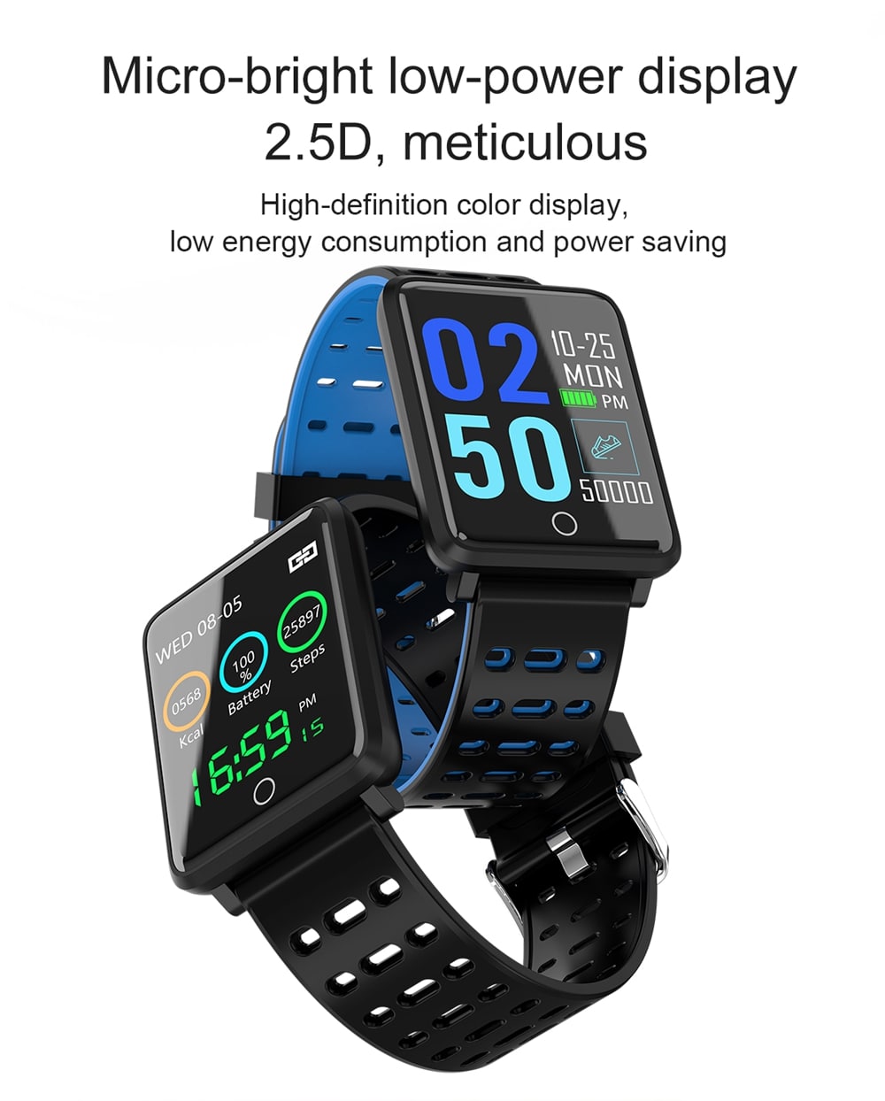 Silicone Strap Waterproof Bluetooth F3 Color Smart Bracelet- Multi-A Silicone Strap Waterproof Bluetooth F3 Color Smart Bracelet- Multi-A