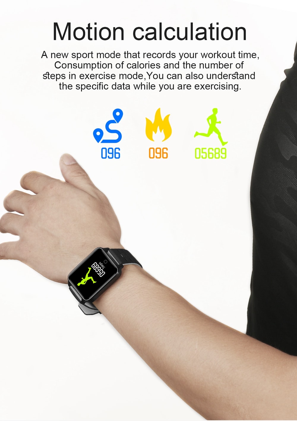 Silicone Strap Waterproof Bluetooth F3 Color Smart Bracelet- Multi-A Silicone Strap Waterproof Bluetooth F3 Color Smart Bracelet- Multi-A