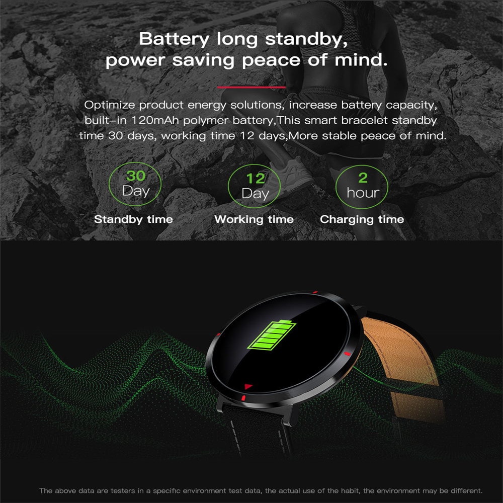 Sport Record SMS Push Heart Rate Monitor Smart Bracelet for IOS Android- Black Sport Record SMS Push Heart Rate Monitor Smart Bracelet for IOS Android- Black