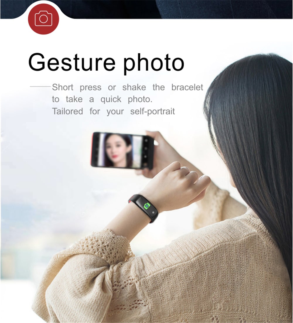 Q6S Color Screen Smart Bracelet Step Heart Rate Blood Pressure 3D Dynamic Ui- Red Q6S Color Screen Smart Bracelet Step Heart Rate Blood Pressure 3D Dynamic Ui- Red
