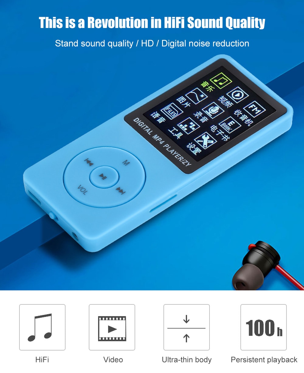 ZY418 Portable MP3 MP4 Music Player with 1.8 inch Screen Display- White ZY418 Portable MP3 MP4 Music Player with 1.8 inch Screen Display- White