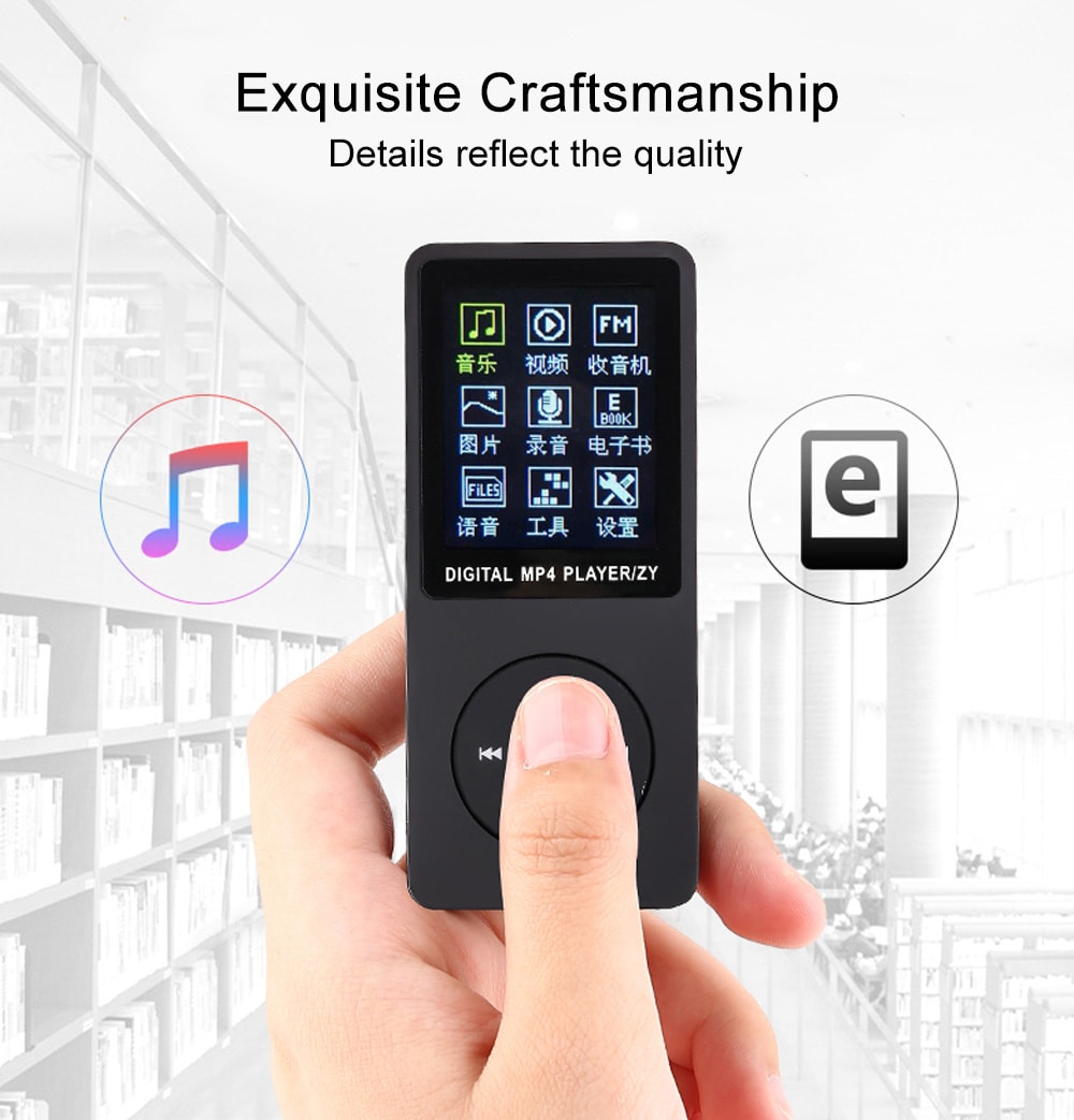 ZY418 Portable MP3 MP4 Music Player with 1.8 inch Screen Display- White ZY418 Portable MP3 MP4 Music Player with 1.8 inch Screen Display- White