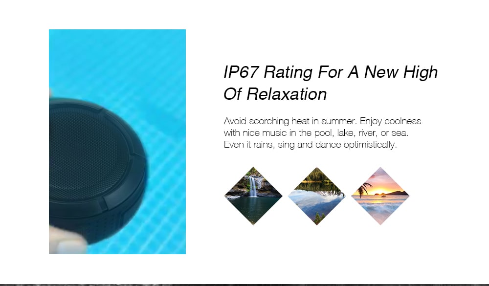 Bluetooth Waterproof Speaker Floating IPX7 Wireless Speaker Pocket-Sized Speaker with Carabiner- Black Bluetooth Waterproof Speaker Floating IPX7 Wireless Speaker Pocket-Sized Speaker with Carabiner- Black